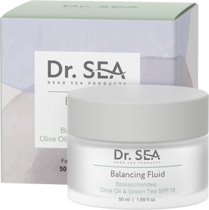 BALANCING FLUID - BIOSACCHARIDES, OLIVE OIL & GREEN TEA SPF15, 50 ml