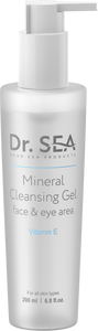 MINERAL CLEANSING GEL – FACE & EYE AREA – VITAMIN E, 200 ml