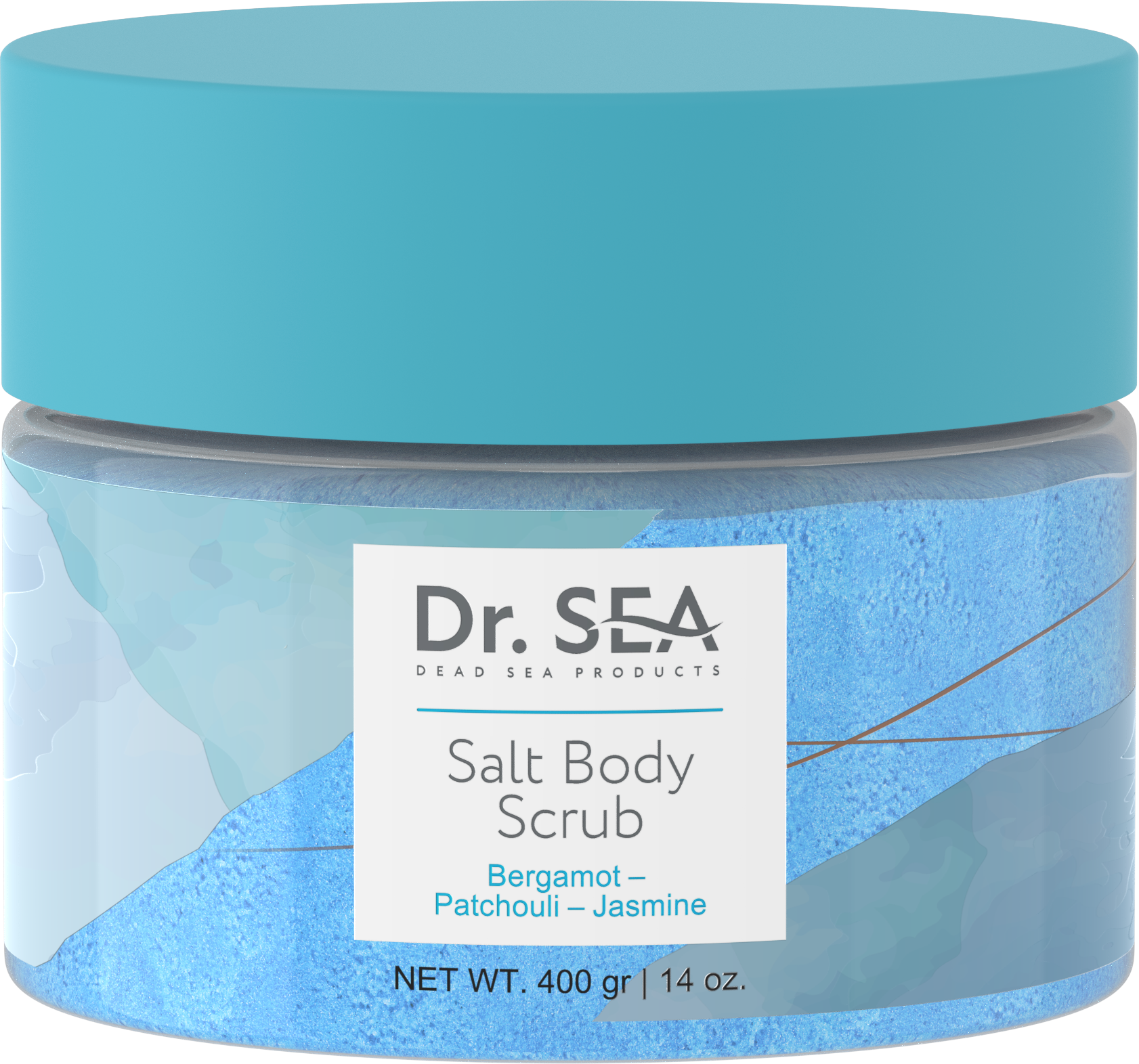 SALT BODY SCRUB BERGAMOT - PATCHOULI - JASMINE, 400 g