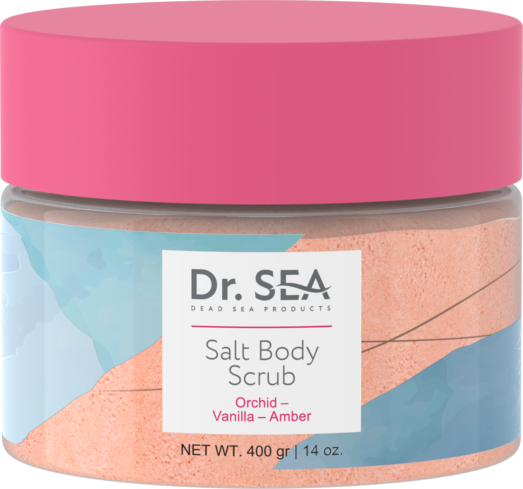 SALT BODY SCRUB ORCHID - VANILLA - AMBER, 400 g