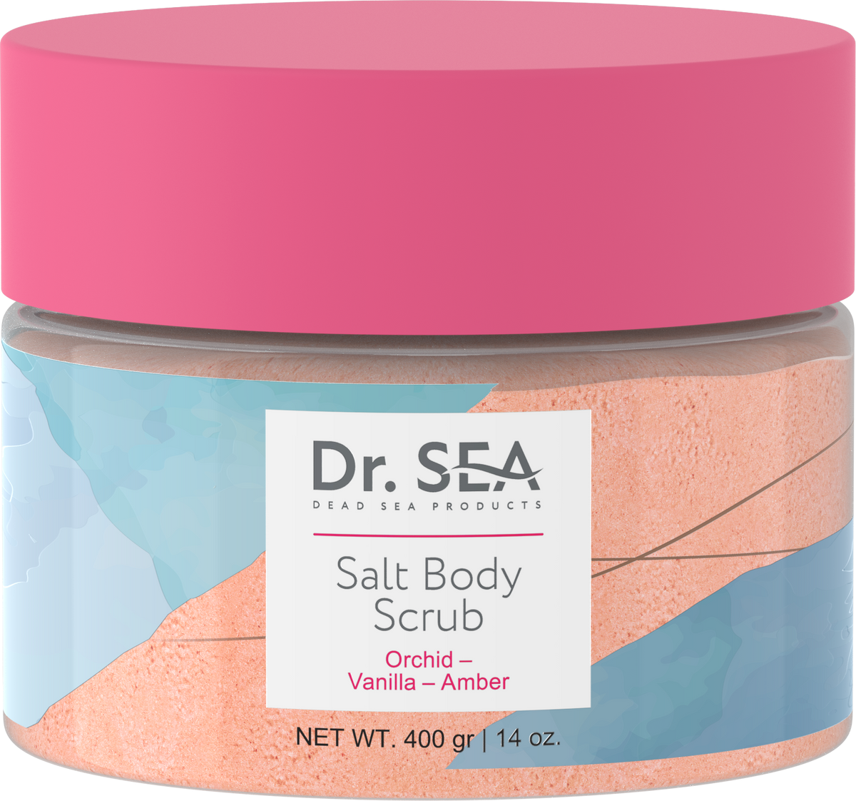 SALT BODY SCRUB ORCHID - VANILLA - AMBER, 400 g