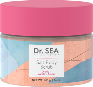 SALT BODY SCRUB ORCHID - VANILLA - AMBER, 400 g