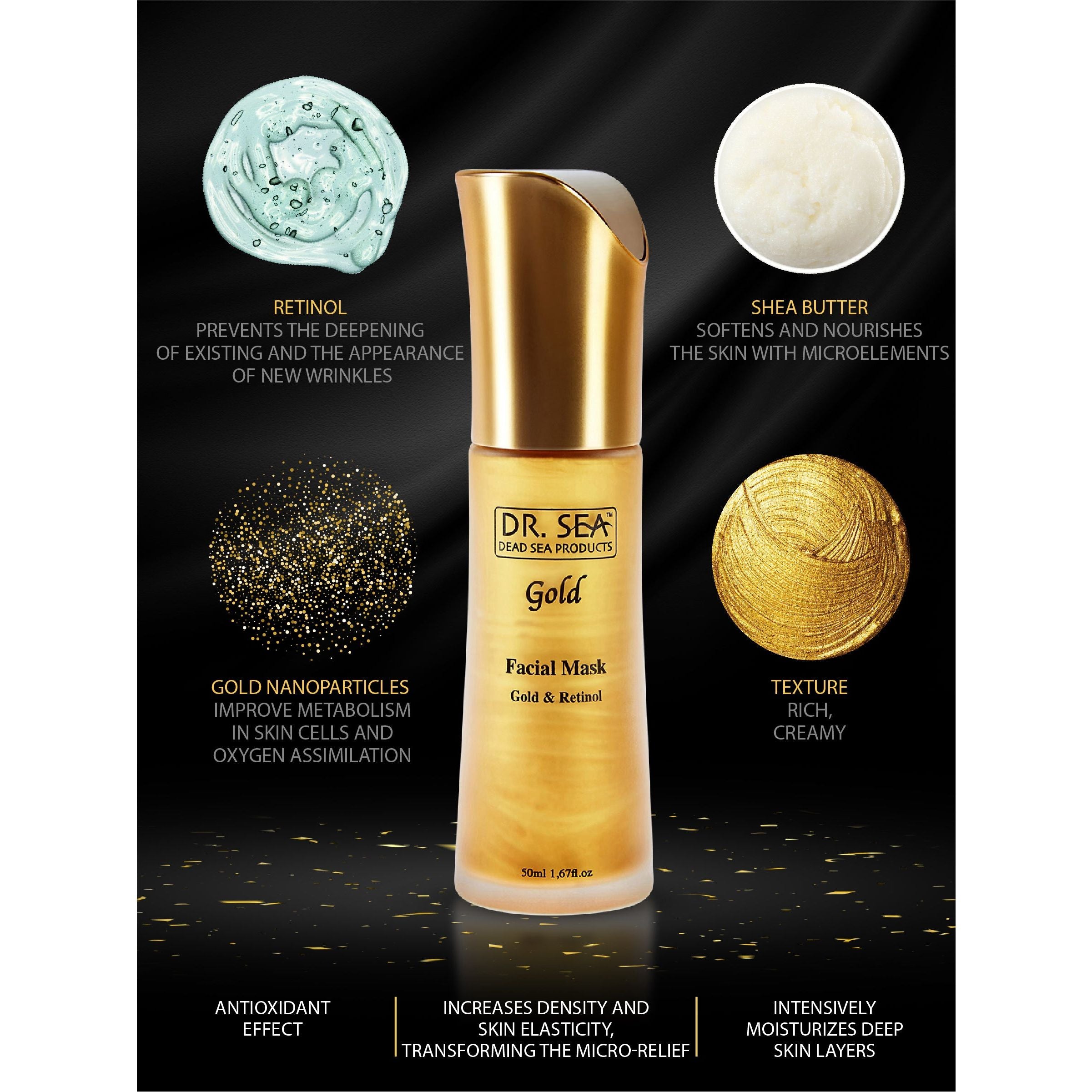 Facial Mask with Gold and Retinol