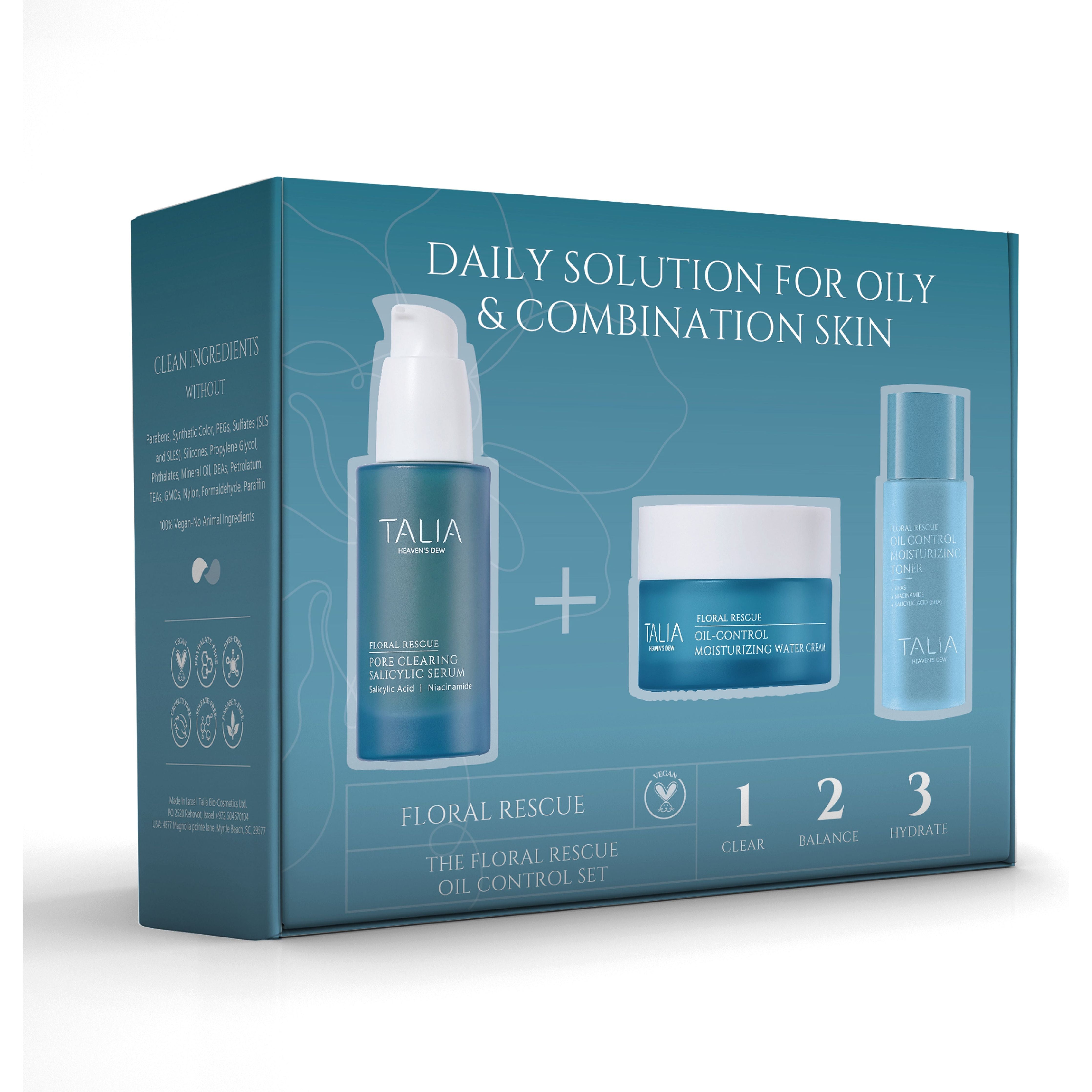 Rituel de Soin Floral Rescue pour Peaux Mixtes à Grasses