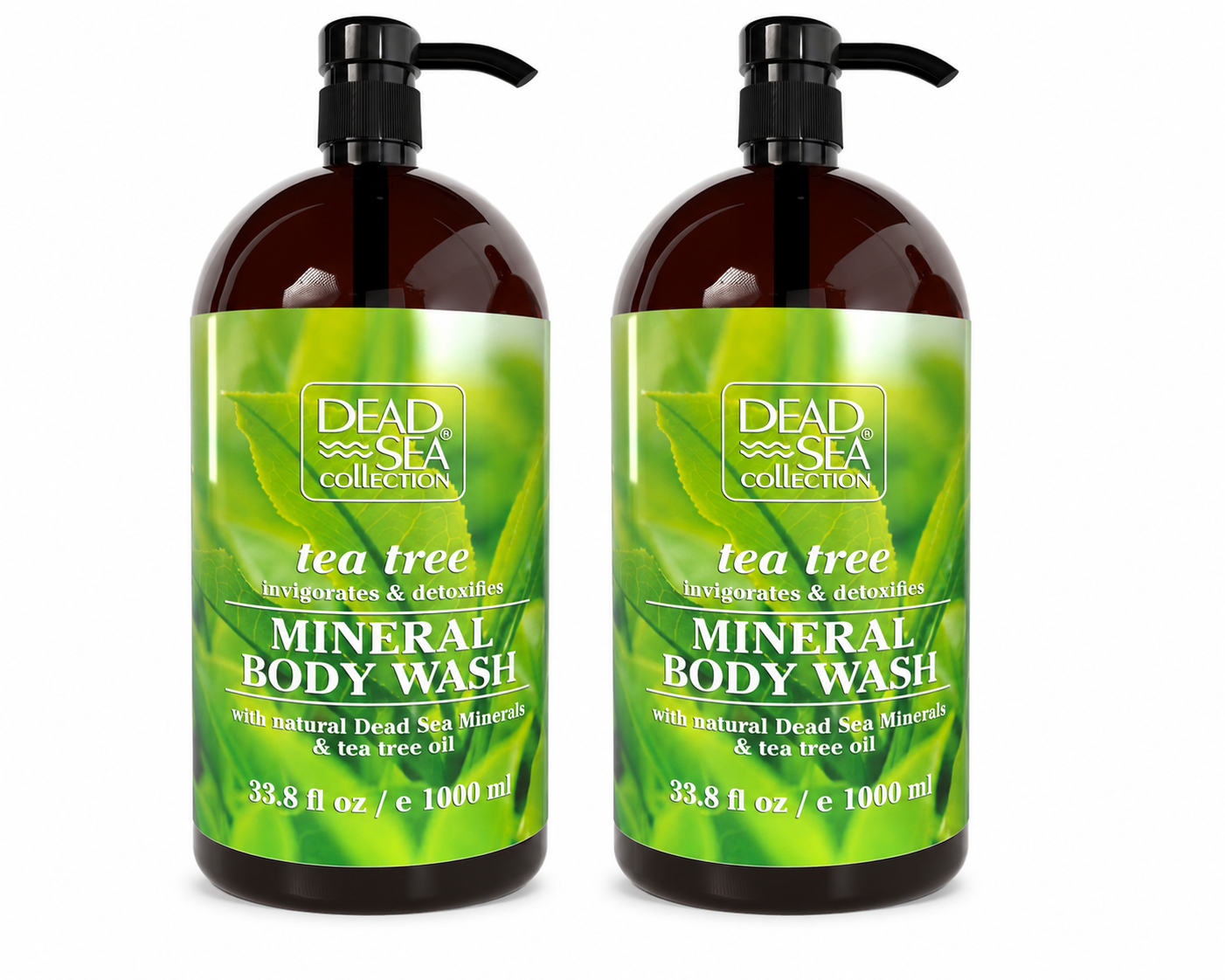 2 * DSC Tea Tree Body Wash 33.8fl.oz/1000ml bottle + pump