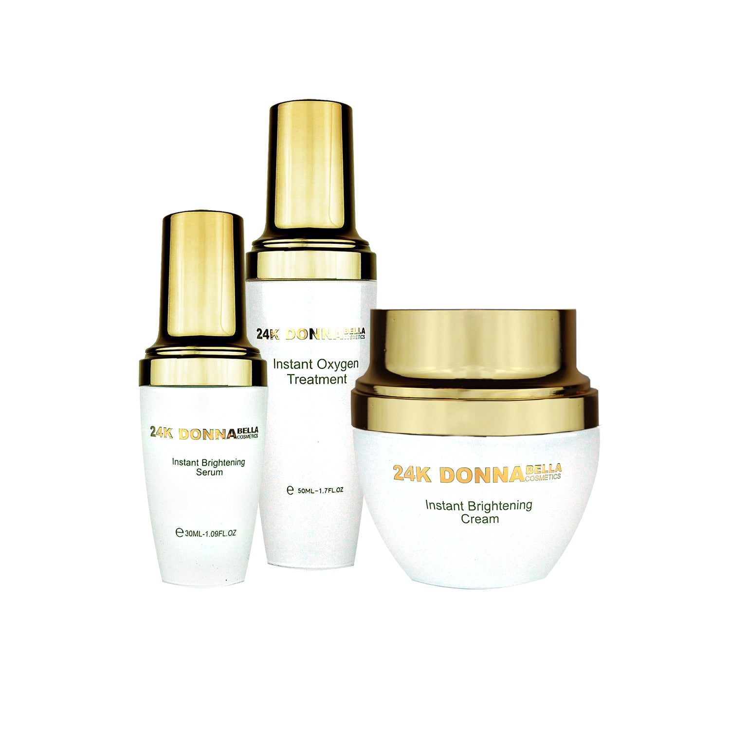 24K Brightening set: Cream, Serum, Treatment Foam