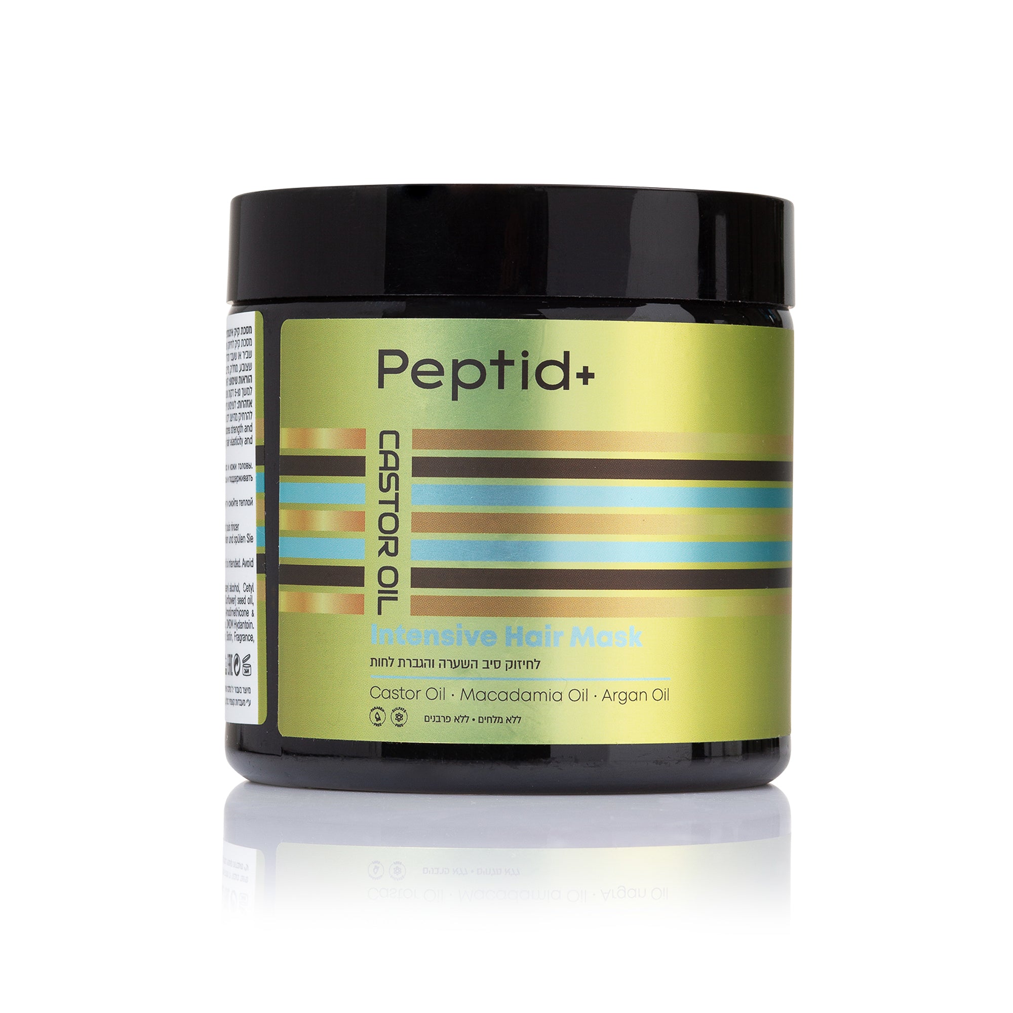 Peptid+ Castor Oil & Macadamia Hair Mask For Strengthen Hair Fiber And Volume
