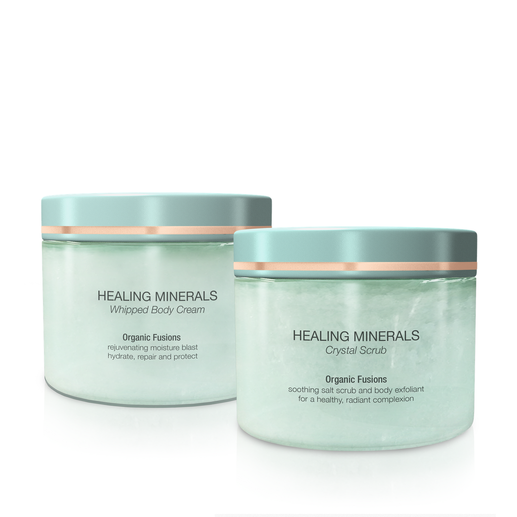 Healing Minerals Whipped Body Cream + Crystal Salt Scrub - Organic Fusion