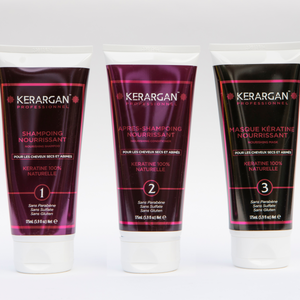 Kit de voyage - Kératine - Shampoing / Après Shampoing / Masque - 3 pièces