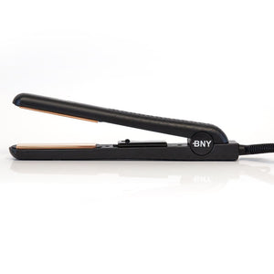 FLAT IRON 100% CERAMIC 1.25" - Black with Rose Gold Plates