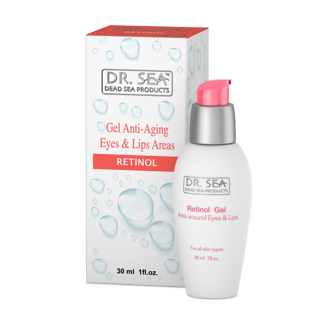 Gel for the area around the eyes and lips with retinol