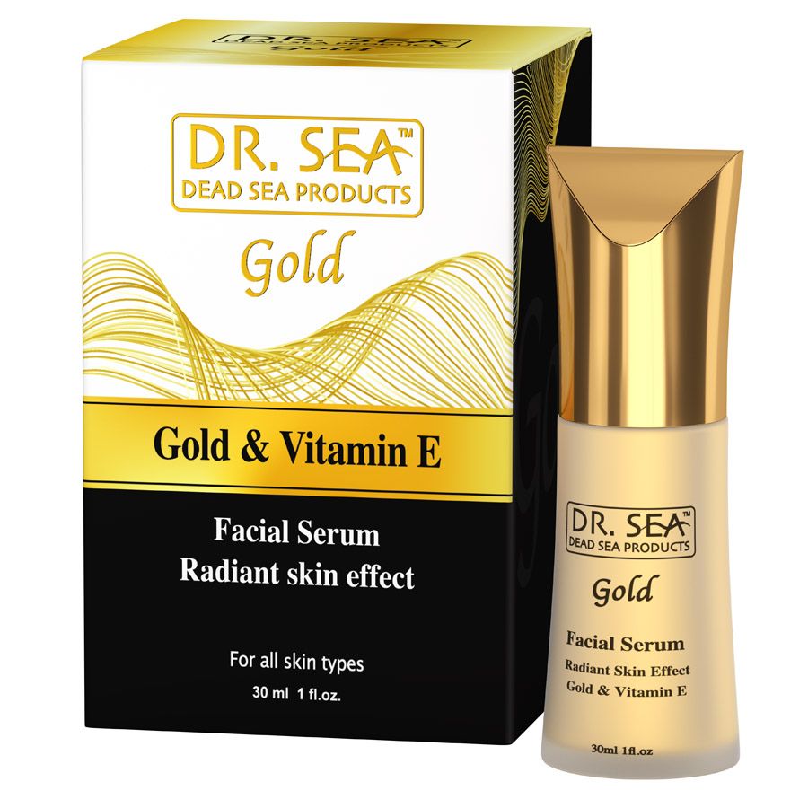 Facial Serum with Gold and Vitamin E - radiant skin effect